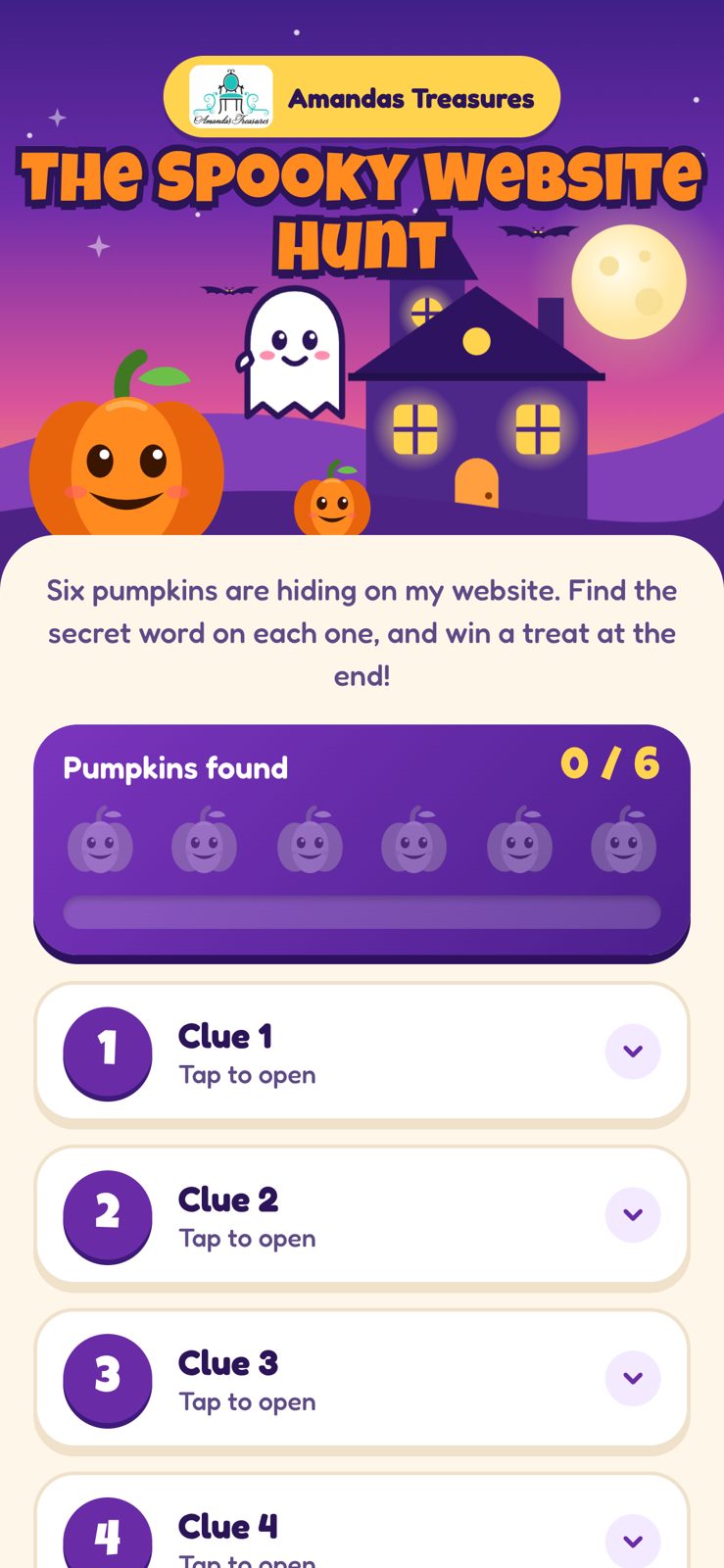 Amanda's Pumpkin Hunt on her website